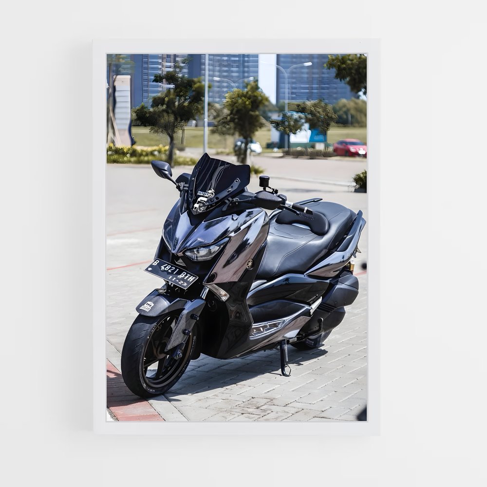 Poster Moto Noir – affiche Yamaha (vue 3)